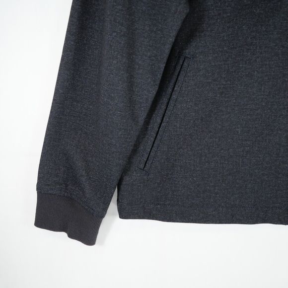 Kane & Unke Men's Bomber Style Jacket Nylon Blend Dark Gray / Black Size S - Picture 6 of 15